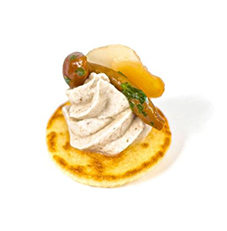 Mushroom Duxelle & Truffle cream on Blini