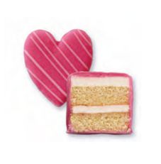 Strawberry Heart Petit Four 1.5″