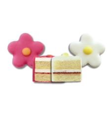 Lemon Raspberry Daisy Petit Four 1.5″